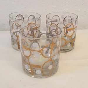 Set of 3 Georges briard mcm tennis rocks glasses